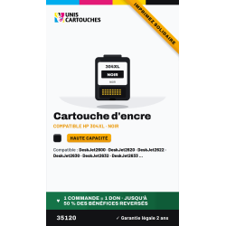 Cartouche remanufacturée HP 304XL noire N9K08AE | 1er Prix