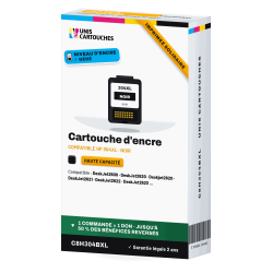 HP 304XL noire remanufacturée N9K08AE, niveau d'encre géré
