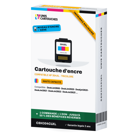 Cartouche remanufacturée HP 304XL trois couleurs N9K07AE | 1er Prix