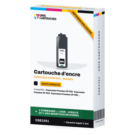 Cartouche compatible Epson 33XL Noir C13T33514012 | 1er Prix