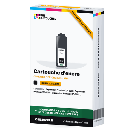 Cartouche compatible Epson 202XL noir Kiwi (C13T02G14010)