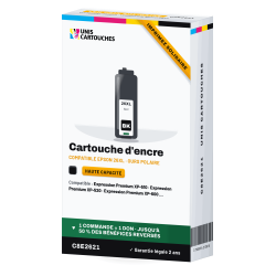 Cartouche d'encre compatible Epson 26XL Noir documents (C13T26214012) | 1er Prix Solidaire