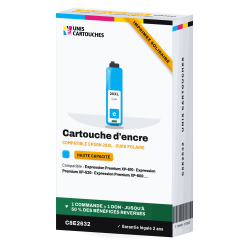 Cartouche d'encre compatible Epson 26XL Cyan (C13T26324012) | 1er Prix Solidaire