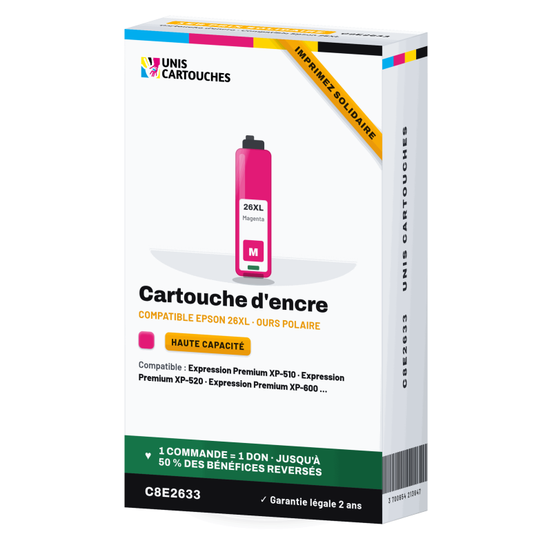Cartouche compatible Epson 26XL Magenta C13T26334012