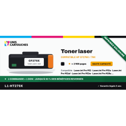 Cartouche laser noir compatible CF279X pour HP LaserJet Pro M12/M26a