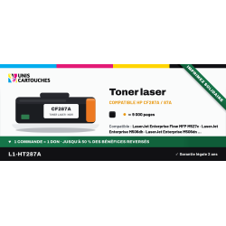 Toner compatible HP 87A CF287A Noir, 9 000 pages | 1er Prix