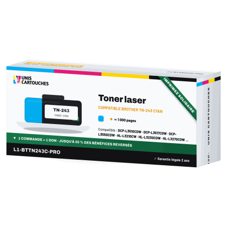 Toner compatible Brother TN-243 Cyan | 1er Prix