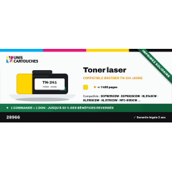 Toner Laser Compatible Brother TN-241Y Jaune - Solidaire