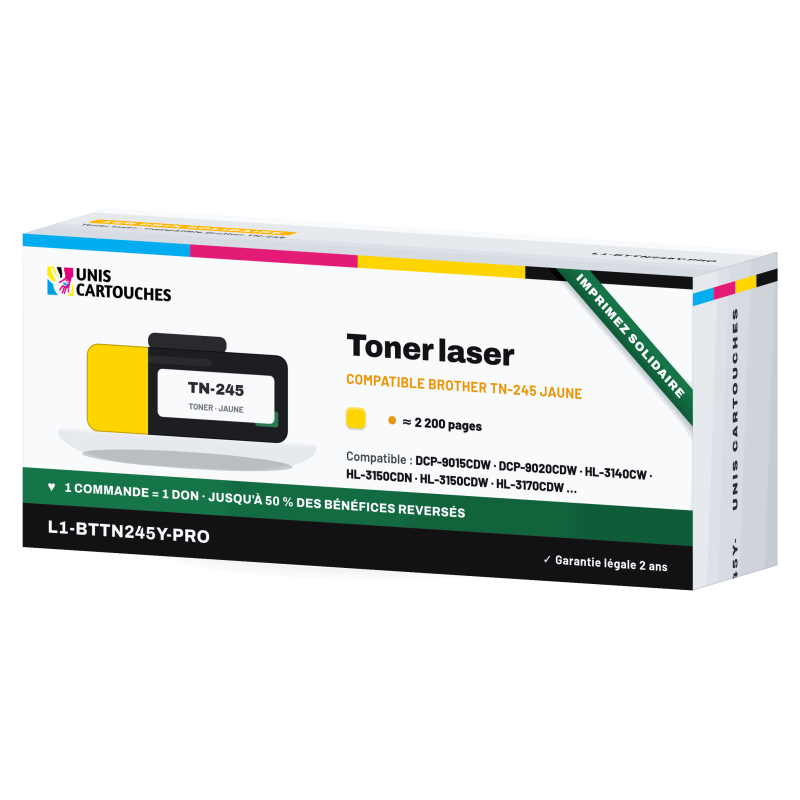 Toner Laser Compatible Brother TN-245 Jaune | 1er Prix