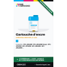 Cartouche compatible Brother LC422C Cyan, 550 pages | 1er Prix