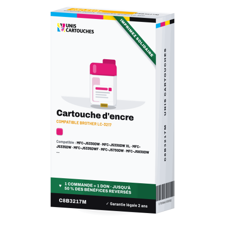 Cartouche compatible Brother LC3217M Magenta, 550 pages | 1er Prix