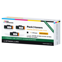 Pack 3 toners compatibles Brother TN-2220 Noir | 1er Prix Solidaire
