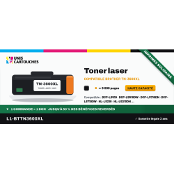Toner compatible Brother TN-3600XL Noir 6000 pages | 1er Prix
