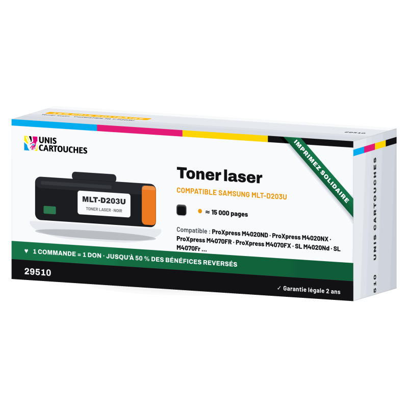 Toner compatible Samsung MLT-D203U Noir 15000 pages | 1er Prix
