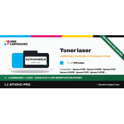 Toner compatible Samsung CLT-C404S Cyan 1000 pages | 1er Prix