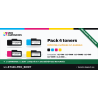 Pack 4 toners compatibles Samsung 406S : K406S C406S M406S Y406S