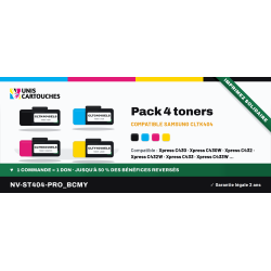 Pack 4 toners compatibles Samsung CLT-K404S à CLT-Y404S | 1er Prix