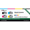 Pack 4 toners compatibles HP 117A W2070A W2071A W2072A W2073A