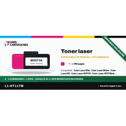 Toner compatible HP 117A Magenta W2073A 700 pages | 1er Prix