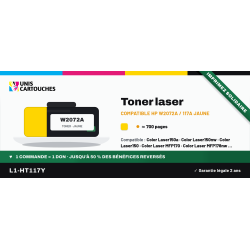 Toner compatible HP 117A Jaune W2072A 700 pages | 1er Prix