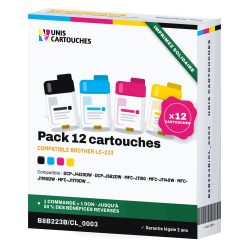 Pack 12 cartouches compatibles Brother LC223 | 1er Prix Solidaire