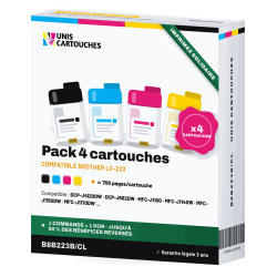 Pack 4 cartouches compatibles Brother LC223 | 1er Prix Solidaire