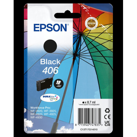 Cartouche Epson 406 Noir Parapluie C13T17G14010 – Origine