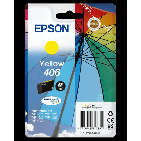 Cartouche Epson 406 Jaune Parapluie C13T17G44010 – Origine