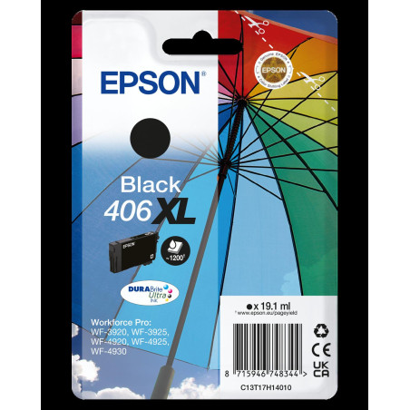 Cartouche Epson 406XL Noir Parapluie C13T17H14010 – Origine
