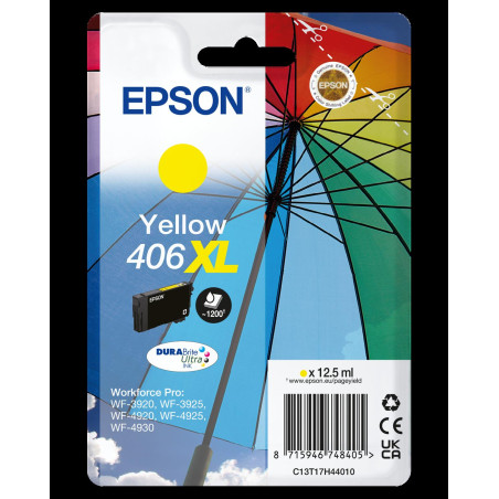 Cartouche Epson 406XL Jaune Parapluie C13T17H44010 – Origine