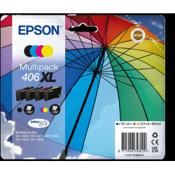 Multipack Epson 406XL Parapluie 4 couleurs C13T17H64010 – Origine