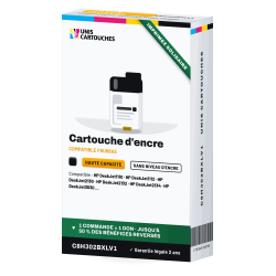 Cartouche HP 302XL Noir F6U68AE remanufacturée | 1er Prix Solidaire
