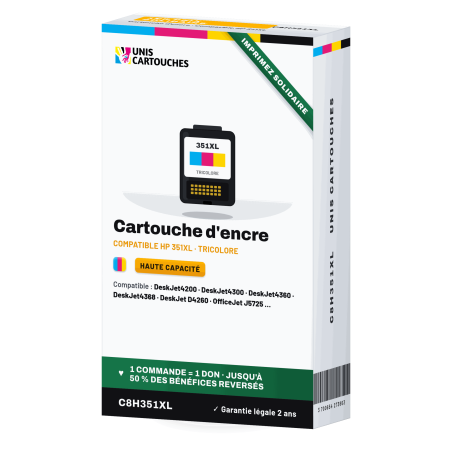 Cartouche HP 351XL CB338EE Trois couleurs | 1er Prix Solidaire