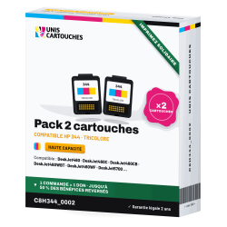 Pack de 2 cartouches HP 344 C9363AE Trois couleurs | 1er Prix