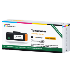 Toner 142X W1420X Noir, puce OEM, compatible HP+ | 1er Prix