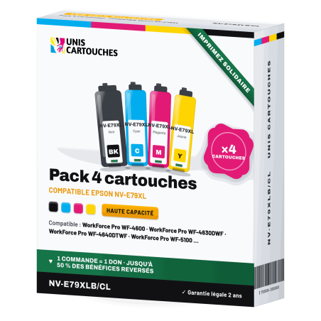 Pack 4 cartouches compatibles Epson 79XL T7901-T7904 | 1er Prix
