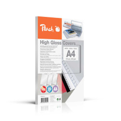Peach Couverture de brochure en carton brillant A4 250g/m2  - PB100-01 - Boîte de 100 - Blanc