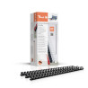Peach 100 anneaux de reliure plastiques A4 125 feuilles (14mm-21 anneaux) - PB414-02 - Noir