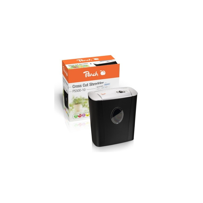 Peach PS500-10 - Destructeur de documents coupe croisée
