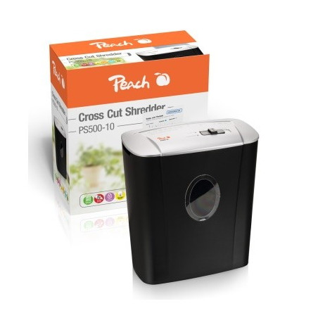 Peach PS500-10 - Destructeur de documents coupe croisée