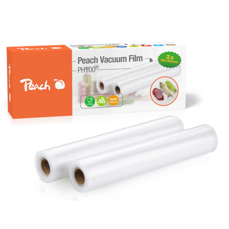 Peach Film sous vide 2 rouleaux 90 microns (28x300mm) - PH100