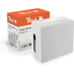 Peach Destructeur de documents micro coupe Silencieux - PS500-15 - Blanc