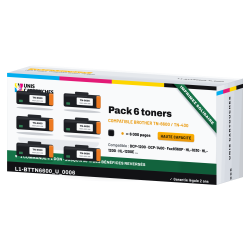 Pack de 6 toners compatibles Brother TN-6600 | 1er Prix Solidaire