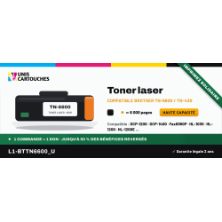 Toner compatible Brother TN-6600 Noir | 1er Prix Solidaire