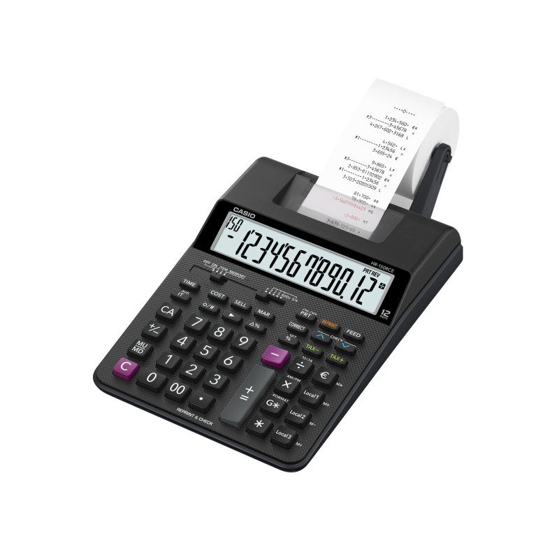 Calculatrice imprimante Casio HR-150RCE-WA-EC NOIR