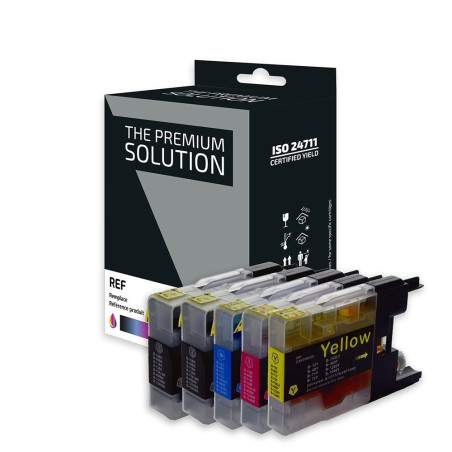 Cartouches BROTHER LC1220/1240/1280 compatibles - Pack 5 couleurs