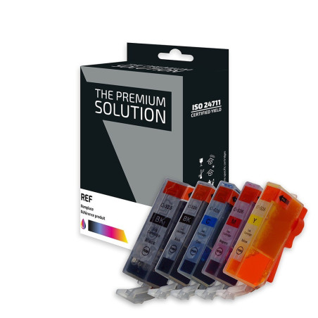 Cartouches Canon PGI-525 compatibles - Pack 5 couleurs - 1er Prix