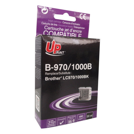 Cartouche toner noir Premium UPrint LC970 pour imprimantes Brother DCP