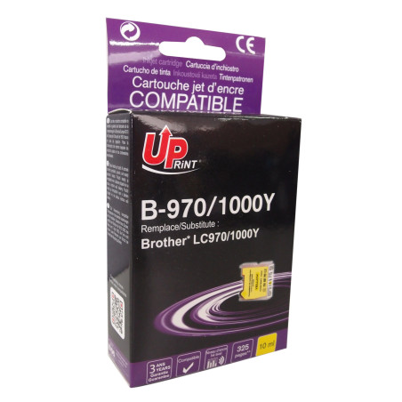 Cartouche jaune Premium UPrint LC970 pour Brother DCP