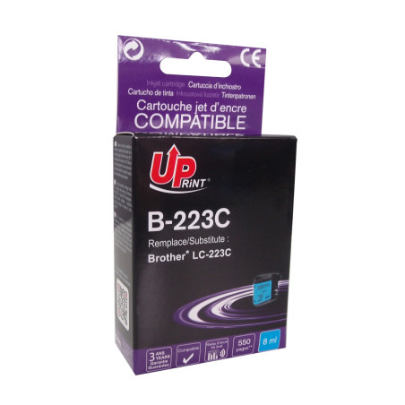 Cartouche Premium Cyan UPrint pour imprimantes Brother LC-223